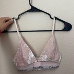 Calvin Klein Triangle Bralette Pink Velvet Photo 0
