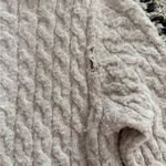 Central Park West Size small Bobbie Polo Sweater Gray Cable Knit Long Sleeves Photo 5