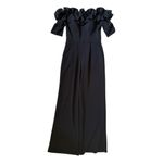 XScape Evenings Ruched Ruffle Scuba Crepe Jumpsuit Sold Out Online Size 8 Black Photo 5