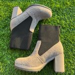 Naked Feet Survival Gray and Black Chunky Heeled Boots Size 8.5 Photo 2