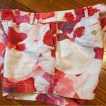 Loft Ann Taylor Linen Low Rise Poppy Colored Shorts- Size 8 Photo 5