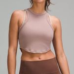 Lululemon NWT  Hold Tight Cropped Tank Top Twilight Rose Brown Size 8 Photo 0