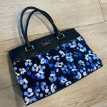 Kate Spade  Margareta Grove Street Caley Shoulder Bag Canvas Tote Hydrangea Photo 0