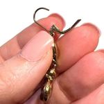 Elegant Earrings Gold Tone Floral Dangle Photo 4