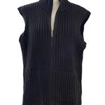 Ralph Lauren LAUREN by chocolate brown ribbed knit zipper vest, size XL Photo 0