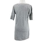 Abercrombie & Fitch Womens XS Striped T-Shirt Mini Dress Black Gray White Photo 1
