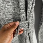 Lucky Brand Cloud Jersey Soft Heather Gray Long Sleeve V-Neck Wrap Dress Size M Photo 12