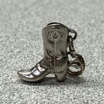 Sterling Silver Western Cowboy Boot Charm Southwestern Jewelry Gift Photo 1