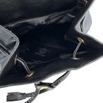 Moschino  Mini Black Nylon Leather Trim Backpack Gold-tone Logo Photo 11