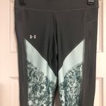 Under Armour  grey teal compression‎ cropped leggings size medium activewear Photo 1