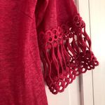 Cullen linen crochet lace trim dress size medium Pink Photo 5