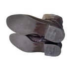 Talbots  Brown Leather Croc Embossed Riding Horse Bit Boots size 8.5 Photo 6