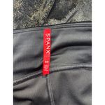 Spanx Shape Small Velvet Black Gold Metallic Textured High Waist Leggings Shine Photo 7