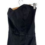 ZARA Strapless Black Denim TRF Stretchy Jumpsuit Size Large 8197/249 Photo 4
