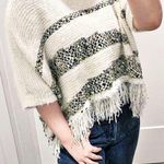 Anthropologie ’s Moth Knit Cropped Oversized Poncho Sweater, Size XS NWT $128 Photo 6