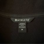 Athleta Winter Cozy Black Sherpa Quilted Snap Sweatshirt Size M Photo 4