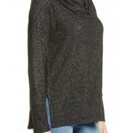 BB Dakota NWT Size S Grey Brushed Knit Sweater Draped Cowl Top Neutral Lounge Photo 2