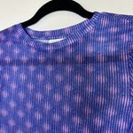 Abound ‎ Womens Ruffle Cap Sleeve Top Sheer Mesh Fitted Tee Purple XS Photo 4