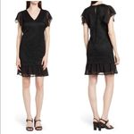 Sam Edelman NWT  Flutter Sleeve‎ Lace and Chiffon Dress Black Size 10 Photo 1