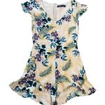 For Love & Lemons Tropical Floral Romper Shorts Jumpsuit XS Photo 2