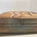 ANUSCHKA Women’s Aztec Style Handbag Multicolored Size 11X2.5X10.5 Genuine Leather Green Photo 9