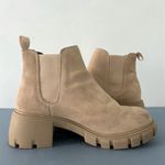 Steve Madden Howler Sand Suede Chelsea Lug Sole Ankle Boots Photo 4