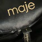 Maje  Black Fur-Trimmed navy Parka Photo 14