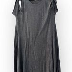 Style & Co Gray Cold Shoulder A Line Dress Women’s Size Large Summer Photo 1