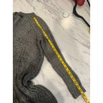 Sen Open Knit Sweater Gray V Neck Oversized Long Sleeve Asym Hem Size Wabi Sabi Photo 4