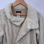Patagonia Pelage Fleece Jacket Large Ivory Polyester Zip Snap Closure Pockets Photo 7