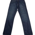Calvin Klein  100% Cotton Dark Wash Relaxed Straight Leg Jeans 11” Inseam Size 32 Photo 0