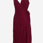 J.G.Hook Wool Blend Wrap Dress Red Size 8 Photo 0