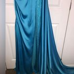 NWT Portia & Scarlett Blue Rhinestone and Satin Gown Size 4 Photo 4