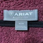 Ariat Womens Maroon Berber Sherpa Hoodie Sweatshirt Jacket Size Medium Cozy Warm Photo 8