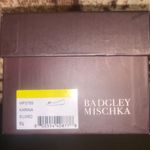 Badgley Mischka Karina Leather metallic embellish pin brooch Formal Evening comfy pewter prom Photo 7