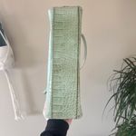 Tommy Hilfiger Light Green Croc Print Leather Shoulder Bag Photo 6