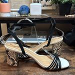 Gibson Latimer  Cordelia Black and white snake print heels size 8 Photo 6