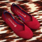 Rothy's Rothy’s Red Round Toe Ballet Ballerina Flats Shoes Size 9 Photo 0