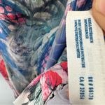 Anthropologie  Leifsdottir silk dress in a vibrant blue and pink butterfly print Photo 4