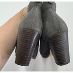 Rag and Bone Rag & Bone Boots Womens 37.5 Grey Black Harrow Suede Block Heel Ankle Bootie Photo 5