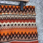 SheIn Curve Women's Orange Boho Embroidered Tribal Skirt - Size 2XL - Fringe Hem Photo 5