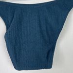 J.Crew NWT  Textured Curved Waist Cheeky Bikini Bottom Navy Size Large L NEW Photo 7