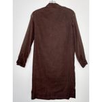 Vintage 1970s Brown sheer Western Shirt Dress Button Front Midi Duster” small Photo 2