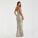 Mac Duggal 6153 Multicolor Sleeveless Floral Paillette Embellished Mesh Gown Photo 5