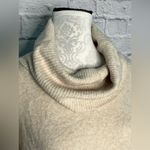 Chelsea 28 Cowl Neck Pullover Sweater Large Oatmeal Color Long Sleeve Knit Photo 3