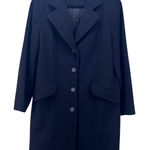 Larry Levine Larry Levine Womens Overcoat Size 10 Wool Blend Professional Old Money Preppy Photo 0