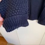 ⭐️ Navy Blue Long Sleeve Fisherman's Knit Cardigan S Photo 4