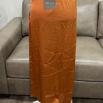 Le lis  Terracotta Maxi Skirt Size XS Glam Lux Satiny Photo 3