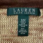 Ralph Lauren Lauren Aztec Geometric Sleeveless Knit Sweater Red Tan Brown S/M Photo 10