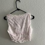 Lush Clothing Lush Pink Floral Lace Trim Tank Top Photo 2